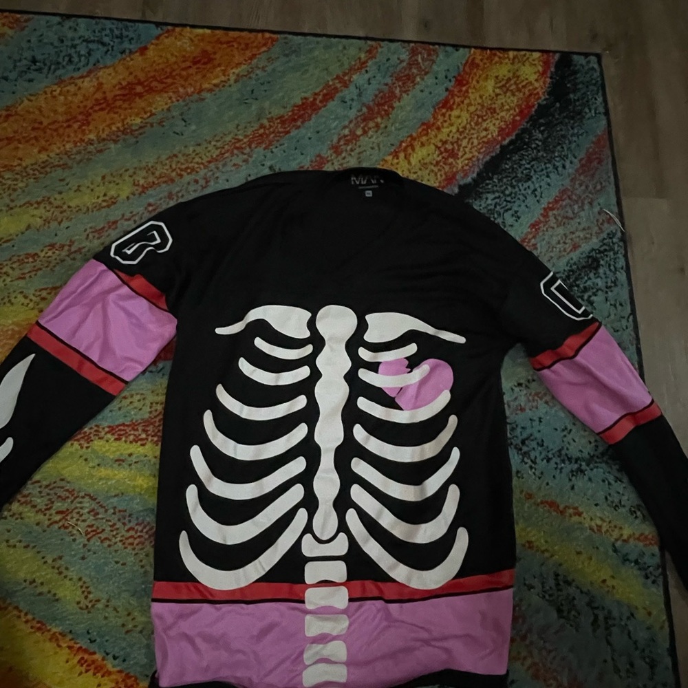 NVR Black Skeleton Long Sleeve Shirt